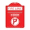 Signmission Fire Lane No Stopping No Standing W/ No Parking, Red & White Aluminum Sign, 18" x 24", RW-1824-24002 A-DES-RW-1824-24002 - alternate 1